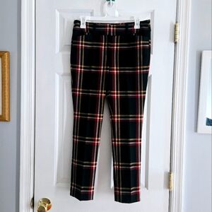 LOFT Black and Red Dress Pants Classic Plaid Size 2P